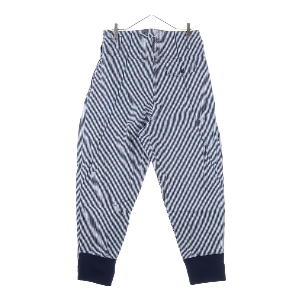 Maison Margiela 10 メゾン マルジェラ 21 SS ストライプ ヒッコリー リブパンツ ネイビー ホワイト