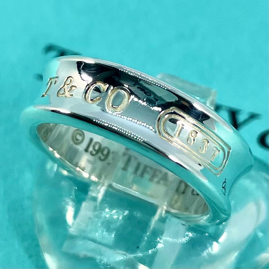 美品】16号 ティファニー TIFFANY&Co. シルバー 1837 ナロー ワイド