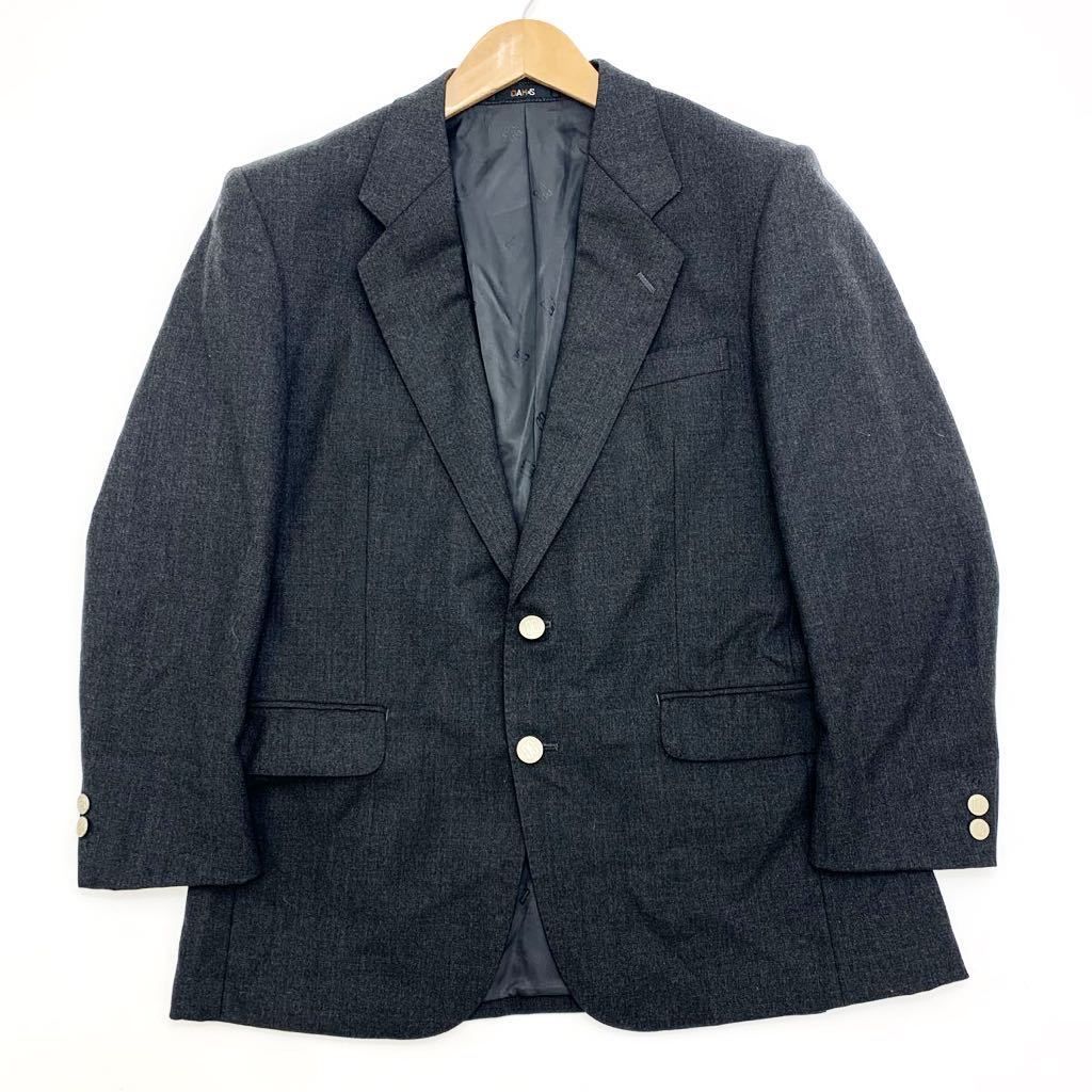 ダックス DAKS ダークグレー ウール スーツ 上下セットアップ 【サイズ 胸囲96腹囲86身長170cm】冠婚葬祭 ビジネス 二つ釦A181