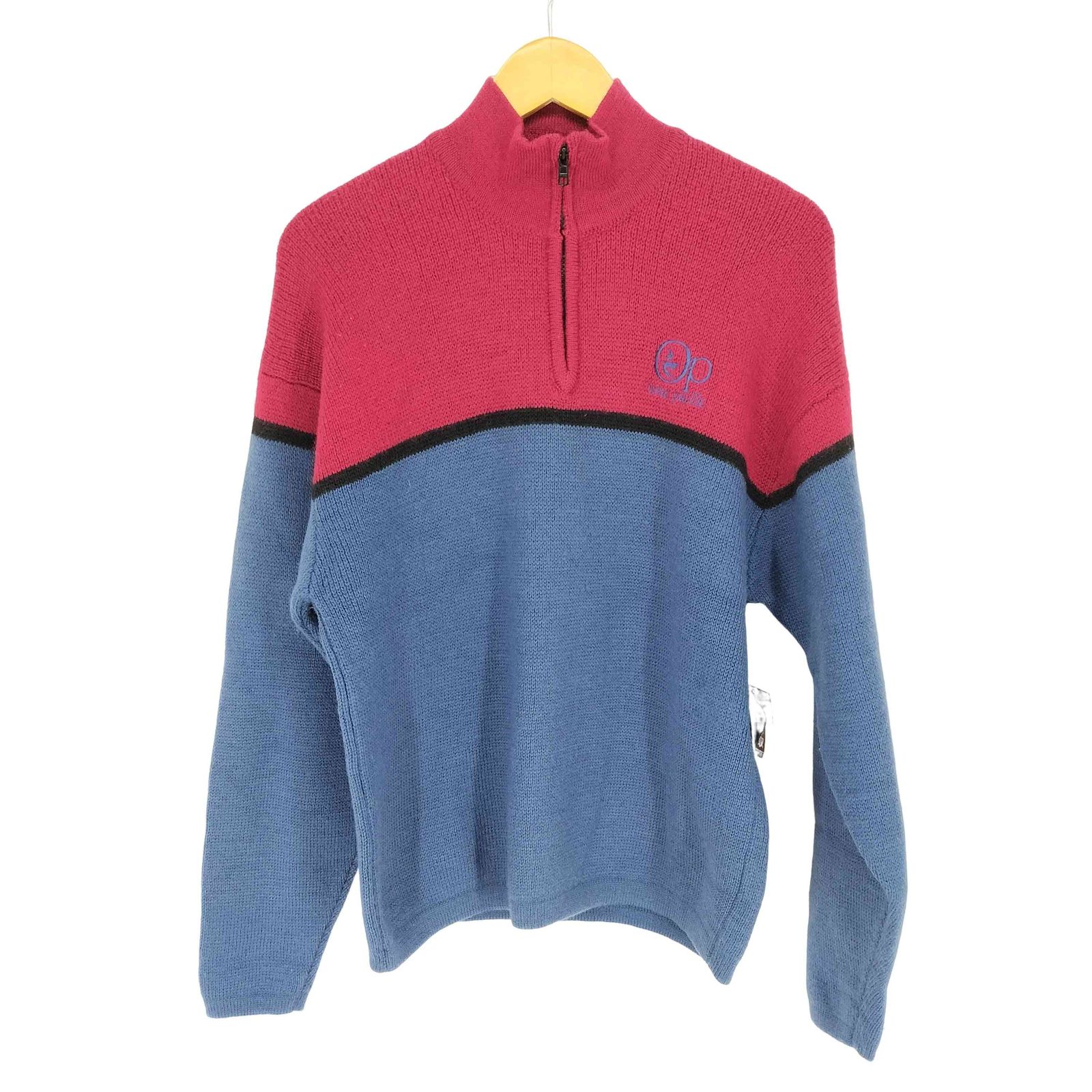 Ocean Pacific(オーシャンパシフィック) 90S バイカラーハーフジップニット メンズ  M【中古】【ブランド古着バズストア】 オーシャンパシフィック Ocean Pacific 90S バイカラーハーフジップ