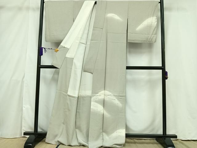 平和屋着物□訪問着 刺繍 敷松葉文 暈し染め 銀彩 正絹 逸品