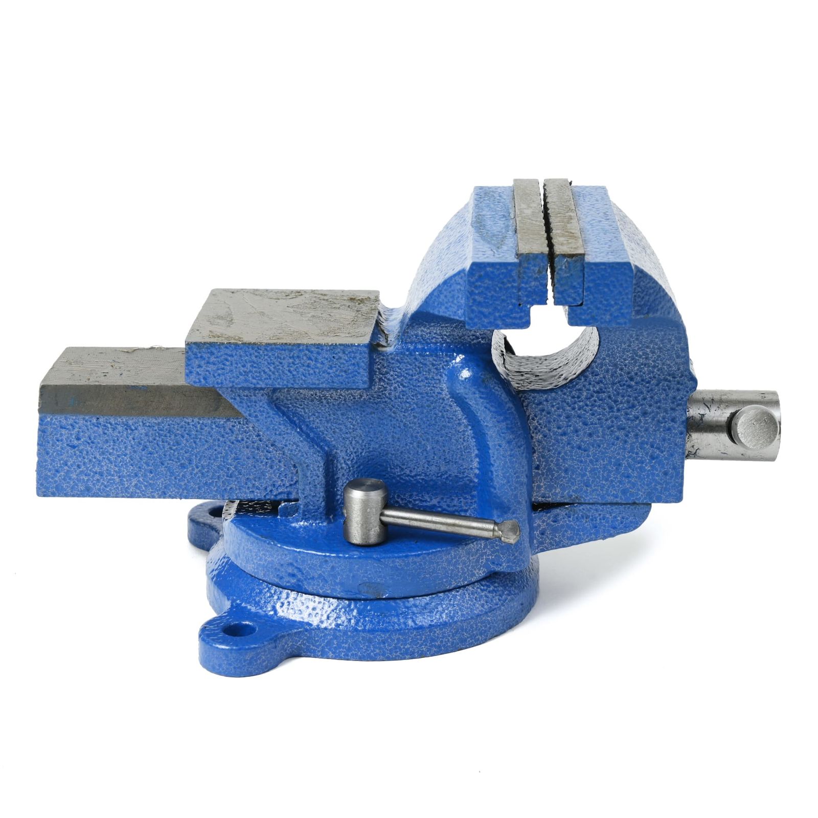 万力 ベンチバイス 回転式 口幅約200 mm 最大開口約170 9.54インチ リードバイス ガレージバイス バイス 3点固定式 定盤付き 回転盤 360°回転 切削 研磨 切断 加工 固定 接着 強力 作業台 卓上 テーブル 締め 工