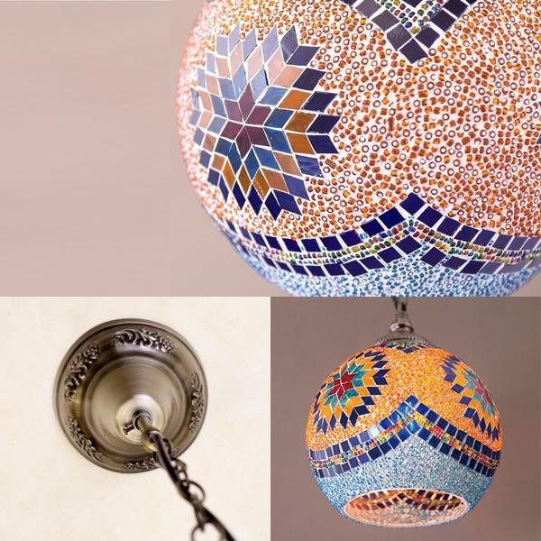 新品・未使用 モザイクペンダントライト LED電球付 ペンダントライト