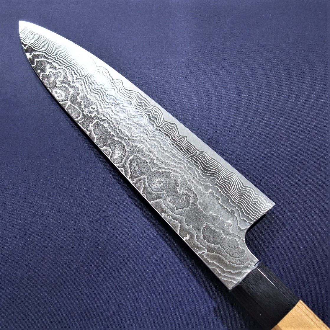 片山作 包丁 牛刀 210mm 21cm V金10号 美しいダマスカス 欅八角柄 越前打刃物 片山雄太 - メルカリ