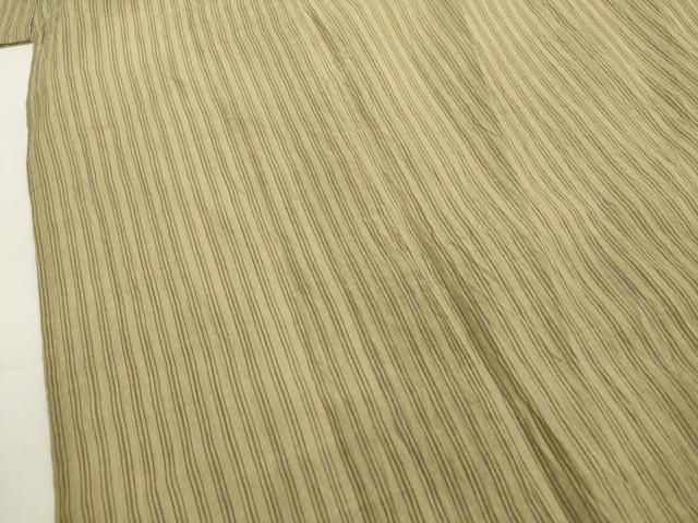 平和屋着物＊夏物 男性 小千谷ちぢみ 縞 麻 逸品 CAAT9444dy 平和屋着物＊