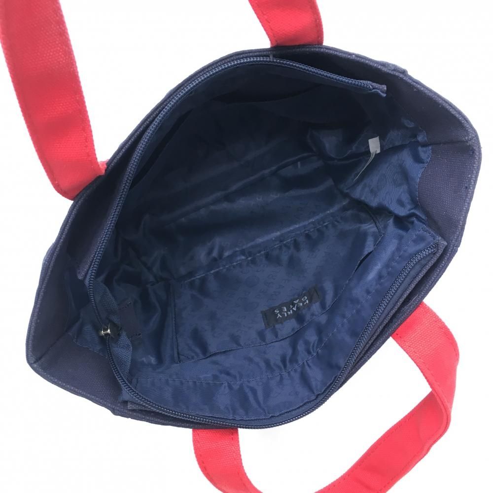 パーリーゲイツ カートバッグ ネイビー×レッド ワッペン 30周年