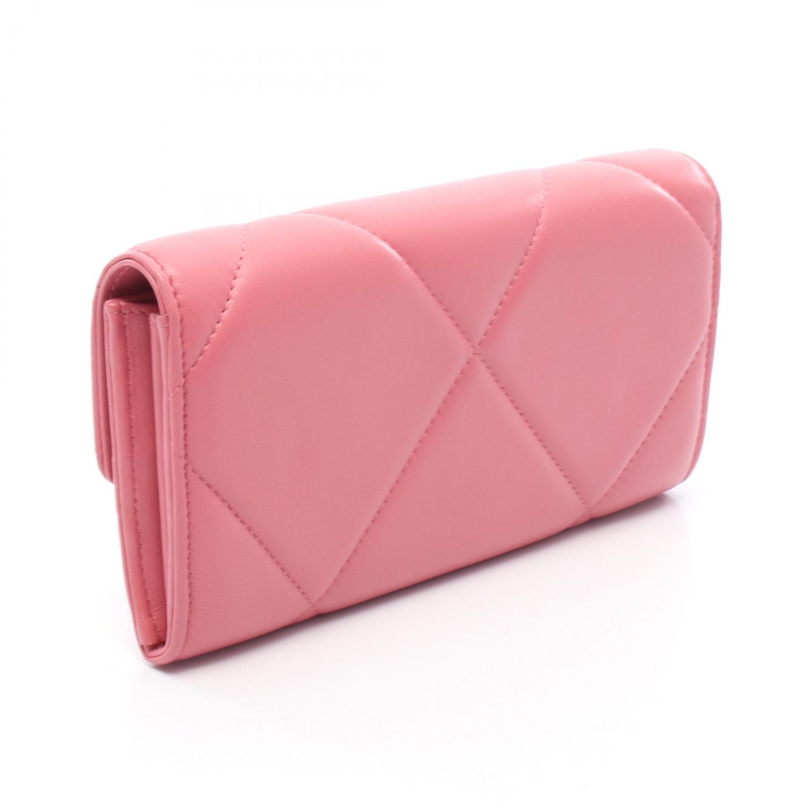 【エレガントなピンク】CHANEL フラップウォレット19 長財布 CHANEL シャネル ココマーク ロング フラップウォレット ピンク