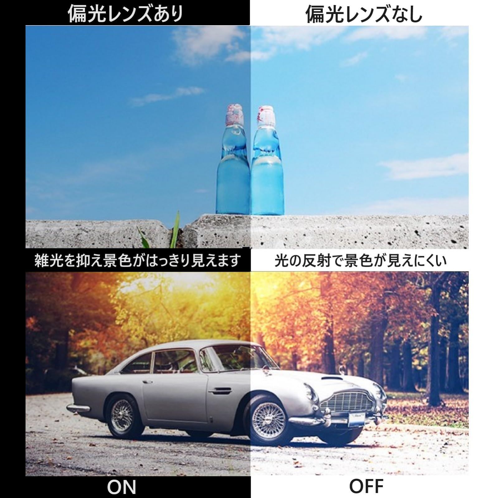 2 丸メガネ クラッシック uvカット メガネ ラウンド サングラス 折りたたみ 変色 調光 偏光 REONAS