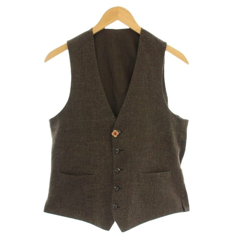 ラルディーニ LARDINI ブートニエール ツイード ベスト ジレ