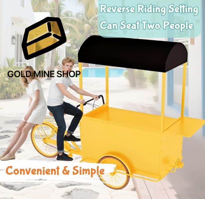 逆シート付き三輪車フードカート テールライト付き屋台食品販売三輪車 ショッピングモール ナイトマーケット用の食品飲料ディスプレイ自転車カート 白 MARWIL-DEMENAGEMENTS_CH