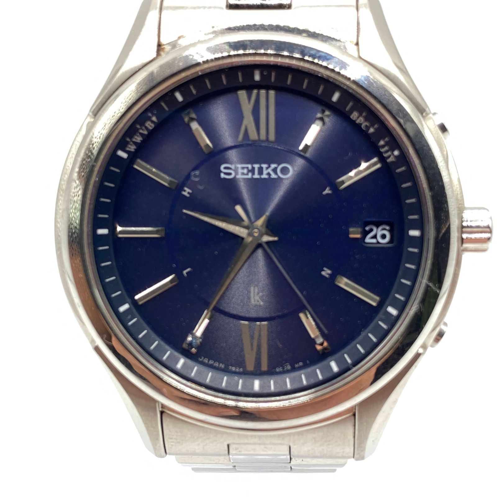 4Pダイヤ レア 希少品 ブルー ネイビー セイコー SEIKO ソーラー電波