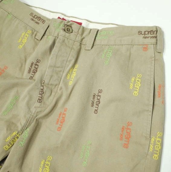 チノパンsupreme classic logo chino short tan 32