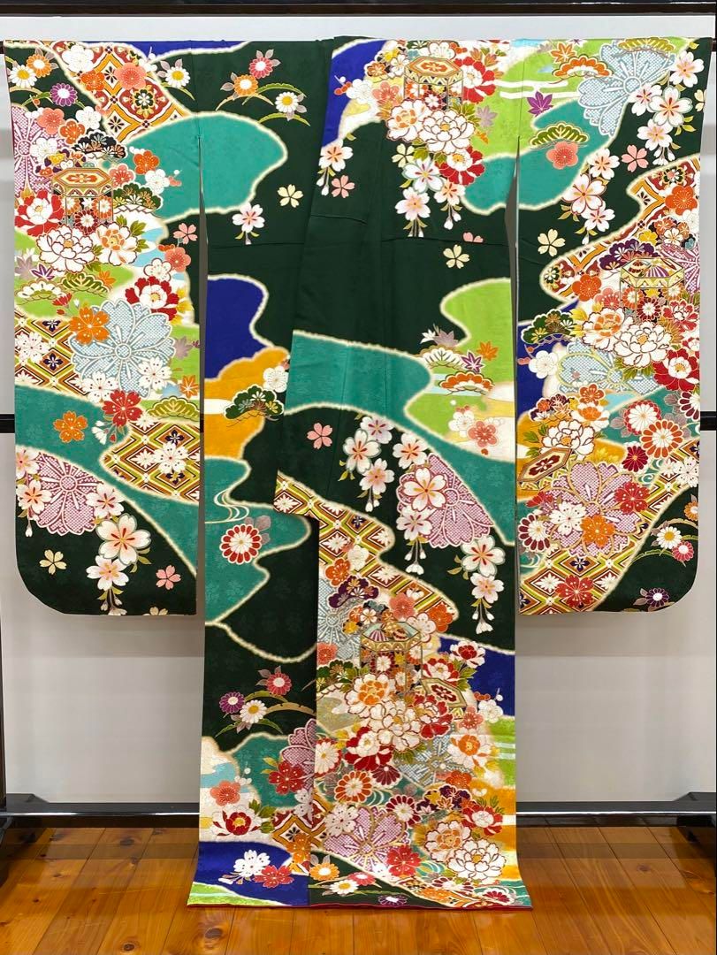 振袖 豪華 金駒 金彩 紋意匠 身丈172cm 撥水加工済 MO2764 - メルカリ
