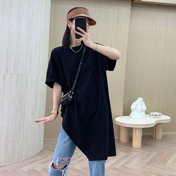tシャツ アシンメトリーロングTシャツ レディース 楽天市場】アシンメトリー Tシャツ ロングTシャツ レディース