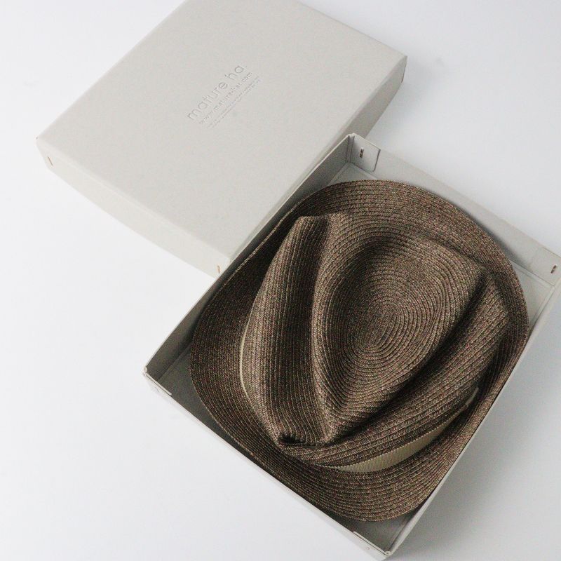 マチュアーハ mature ha. BOXED HAT 4.5cm brim ボックスハット