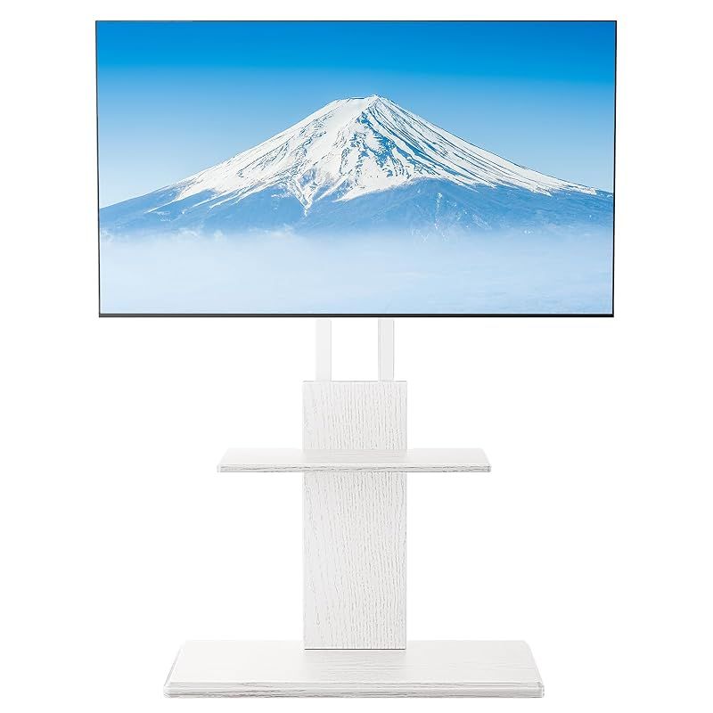 Perlegear テレビスタンド 壁寄せ ハイタイプ tvスタンド tv stand テレビ台 壁掛け 32 70インチ対応 VESA 横100~600mm 縦100~400mm 耐荷重45kg 12段目高さ調節 左右20度首振り 家用 学校 病院 ビジ 0