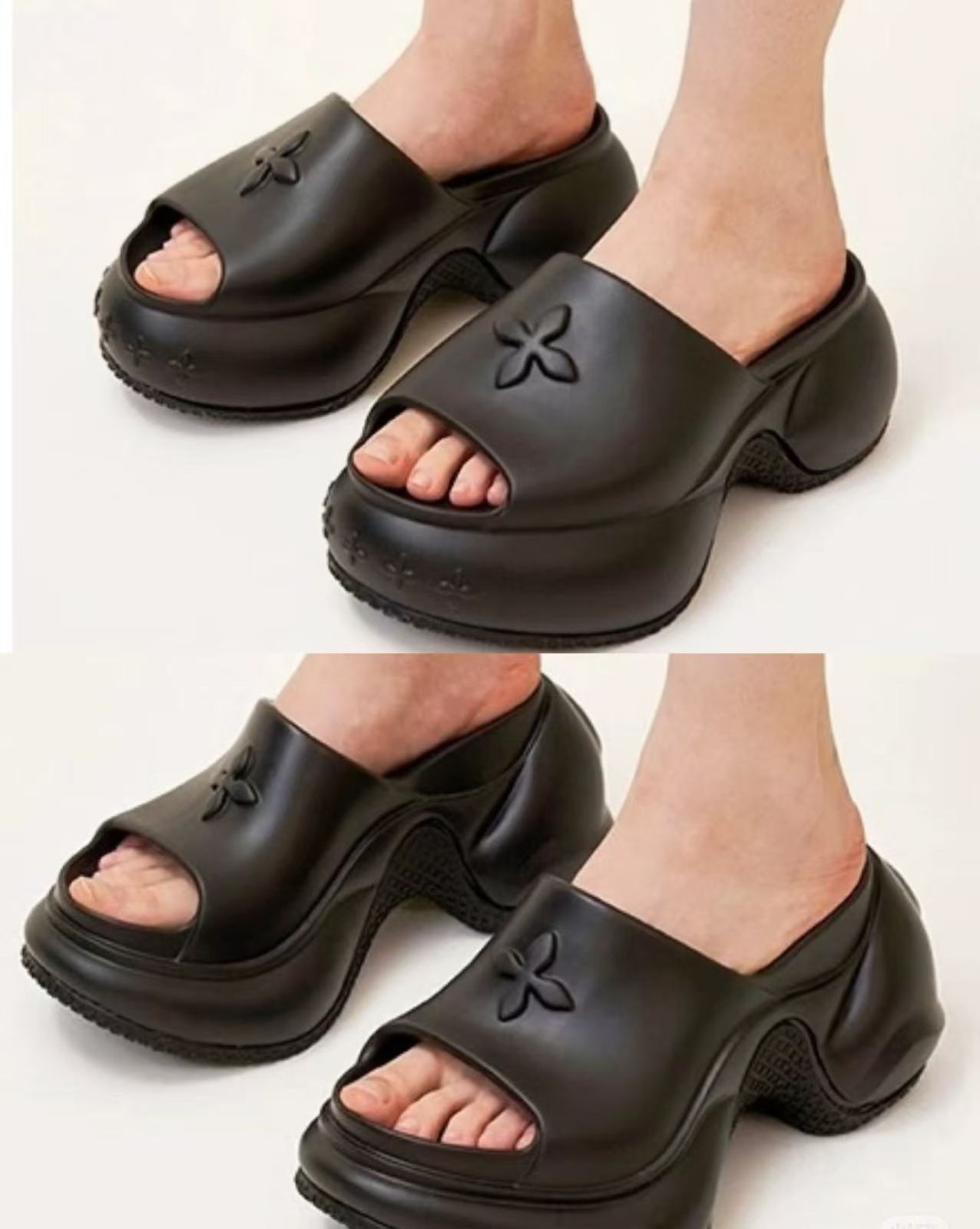 SMFK サンダル スリッパ 厚底 レディース ミュール 夏
