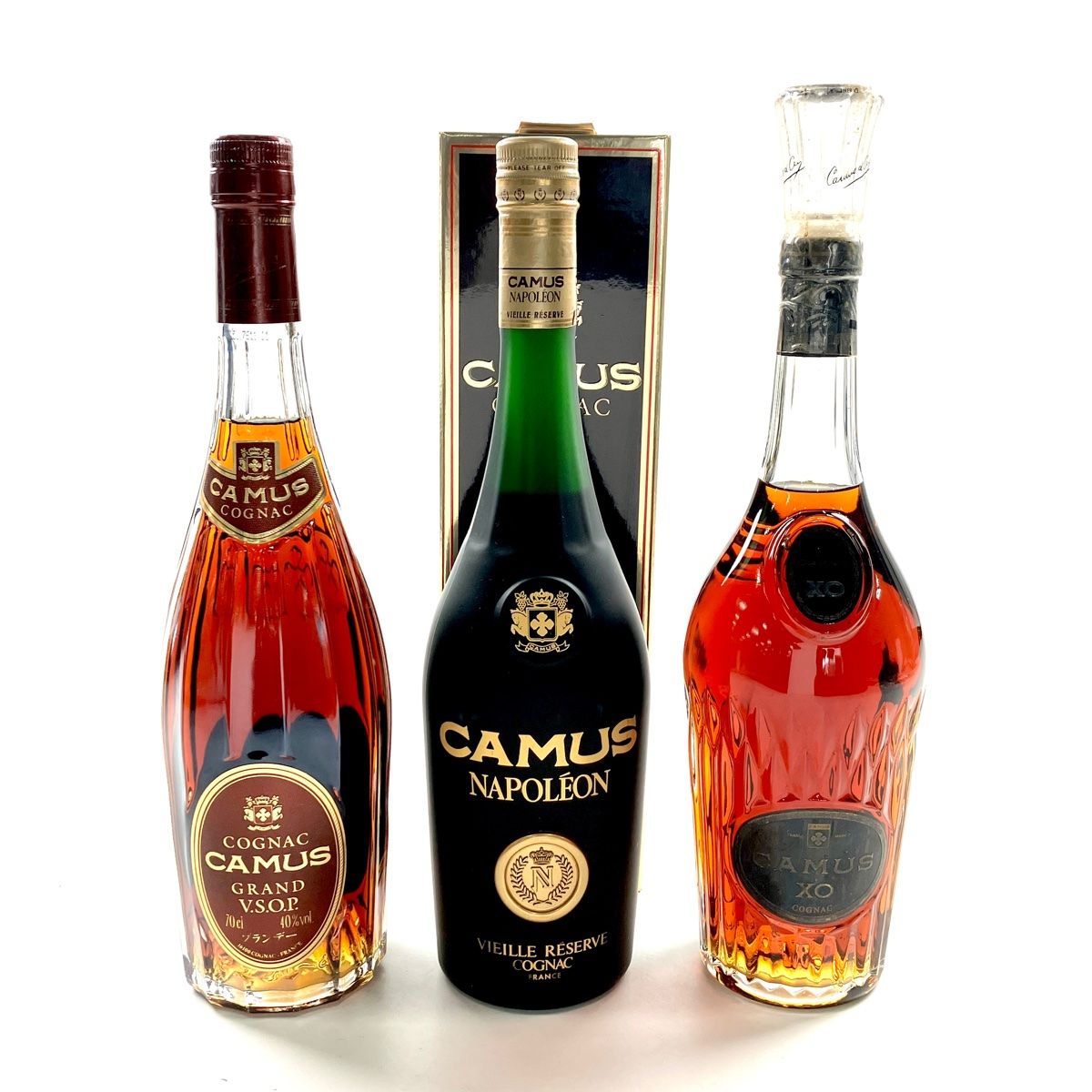 3本 カミュ CAMUS グランド VSOP クリアボトル ナポレオン ヴィエイユリザーブ XO ロングネック コニャック 700ml ブランデー  セット 【古酒】 - メルカリ