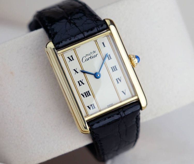 美品 カルティエ マスト タンク ゴールドライン ローマン LM Cartier 
