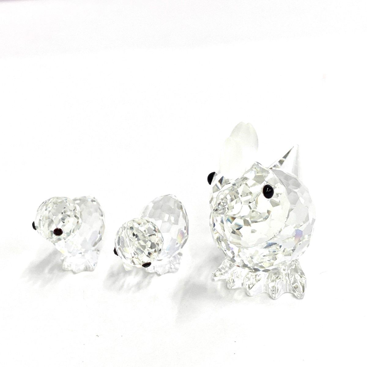 SWAROVSKI スワロフスキー フィギュリン クリア にわとり/親子