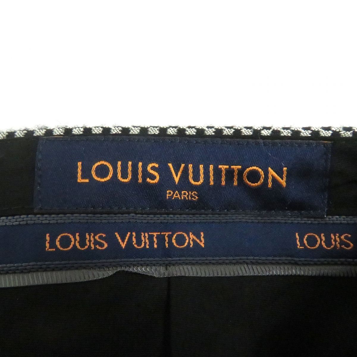 美品□20AW LOUIS VUITTON×NIGO ルイヴィトン ニゴー マイクロダミエ スラックス/シガレットパンツ グレー系 42 イタリア製 正規品 メンズ