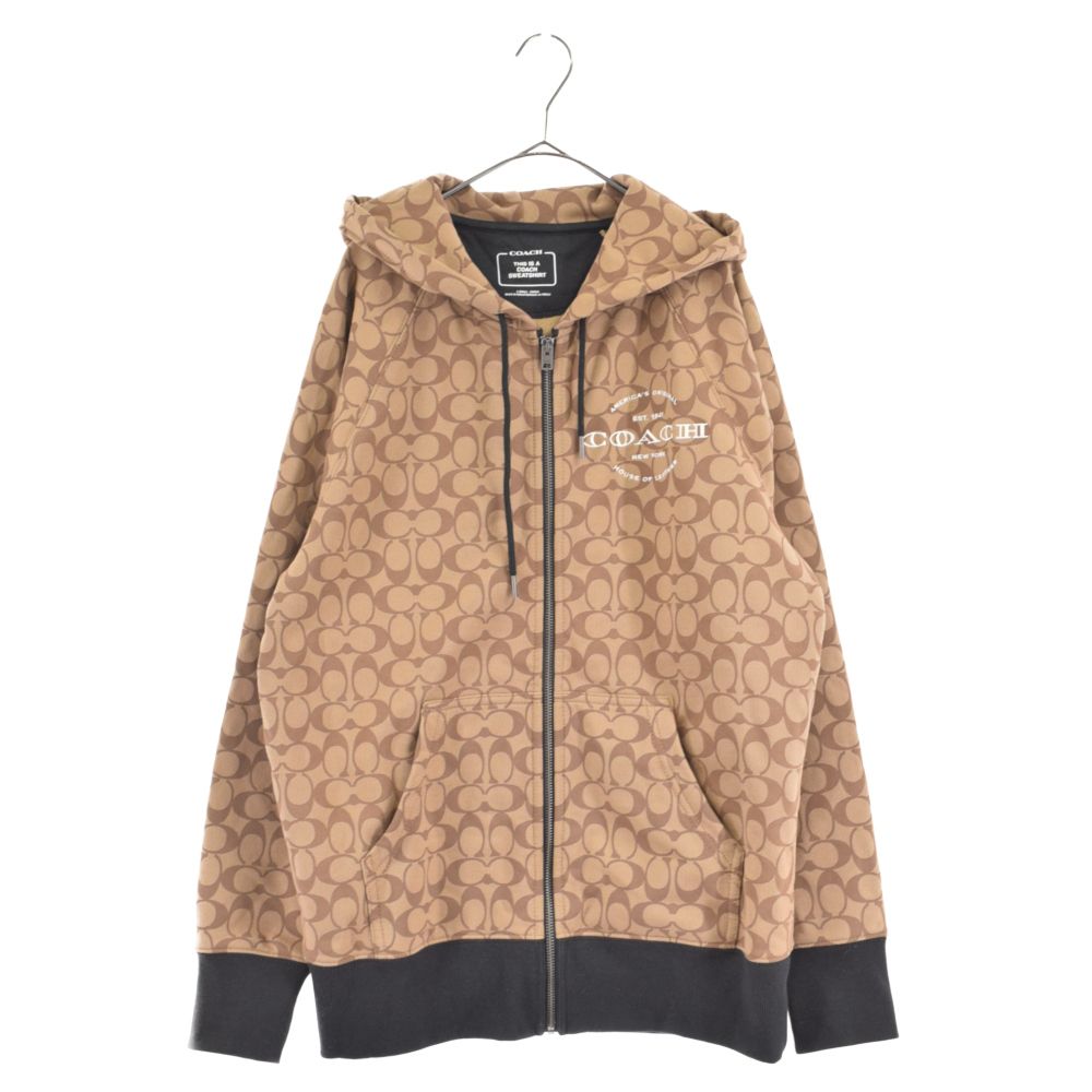 COACH コーチ Signature Zip Hoodie C シグネチャージップ