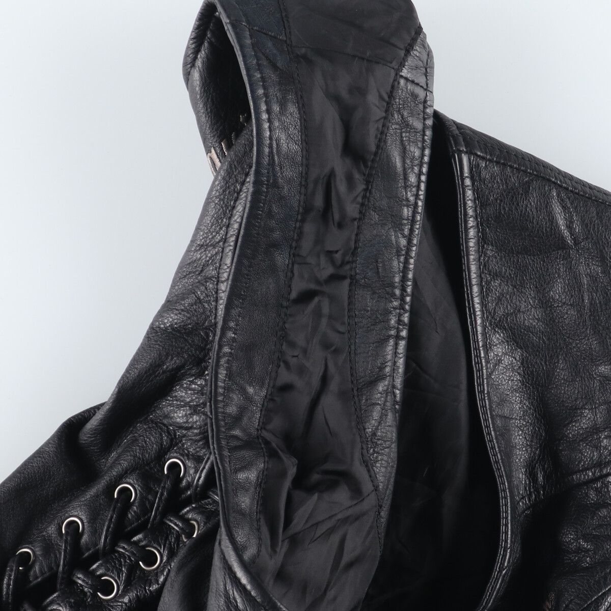 古着 ハーレーダビッドソン Harley-Davidson レースアップ レザー 