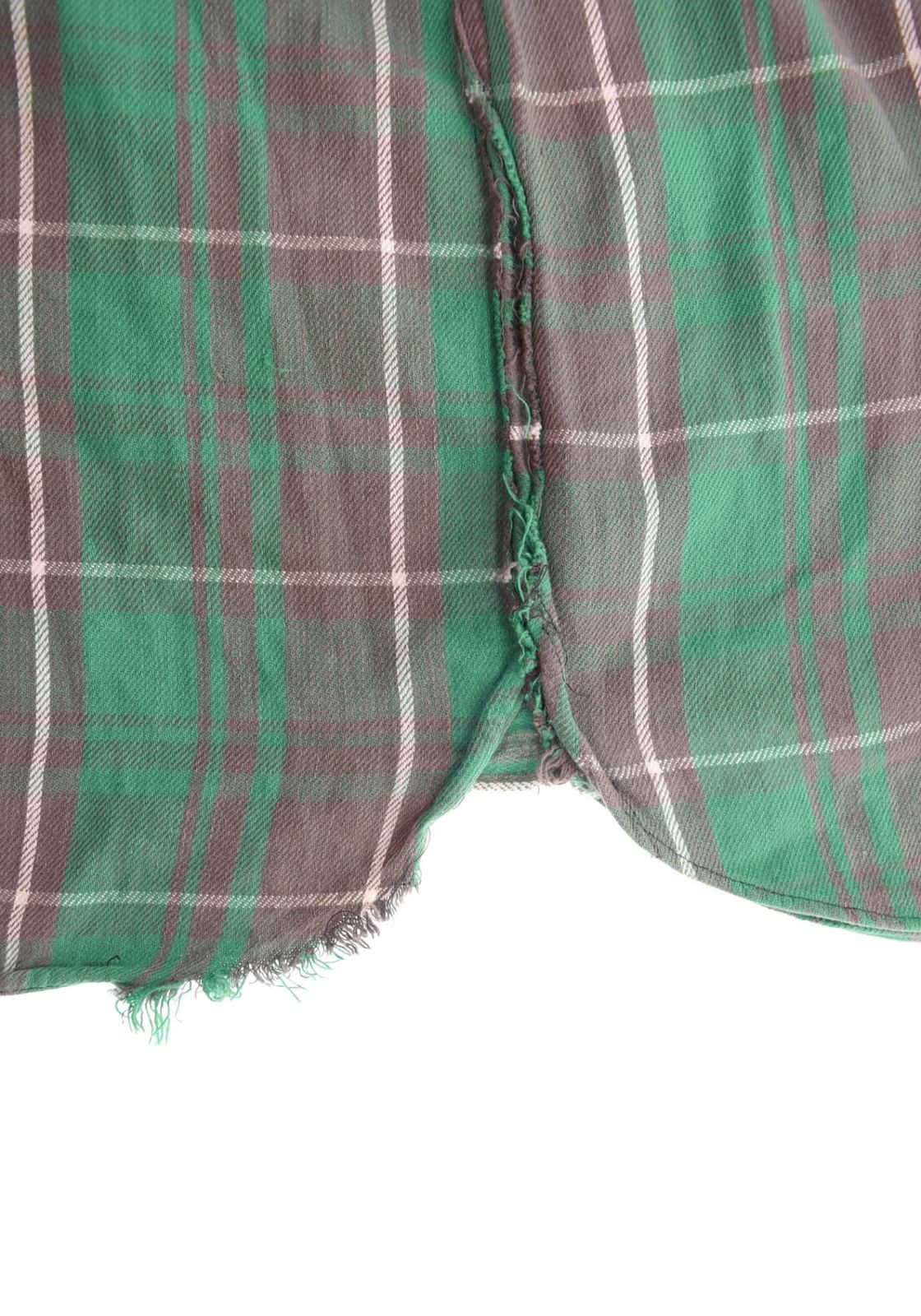 50s 60s sears マチ付き ネルシャツ 15½ グリーン シアーズ Sears ROEBUCK 50s ネルシャツ マチ付き 皿ボタン 50's