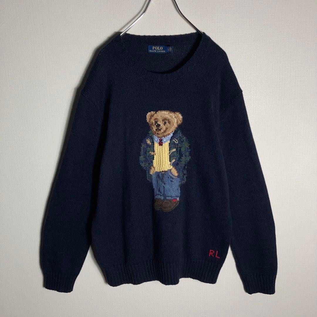 POLO RALPH LAUREN ポロベア 刺繍ニット XL 18-20 現行 POLO RALPH LAUREN ポロベア 刺繍 ニット セーター - メルカリ
