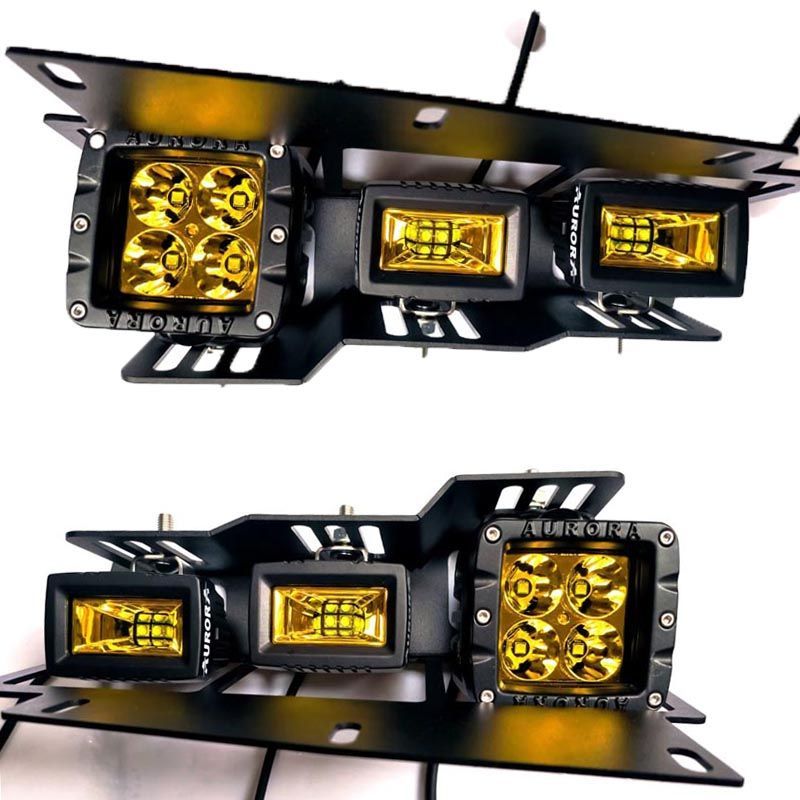 フォード ブロンコ BRONCO 前バンパー用 LED雾灯 北 光 黄金光 角灯 行車灯 支架付き 1セット