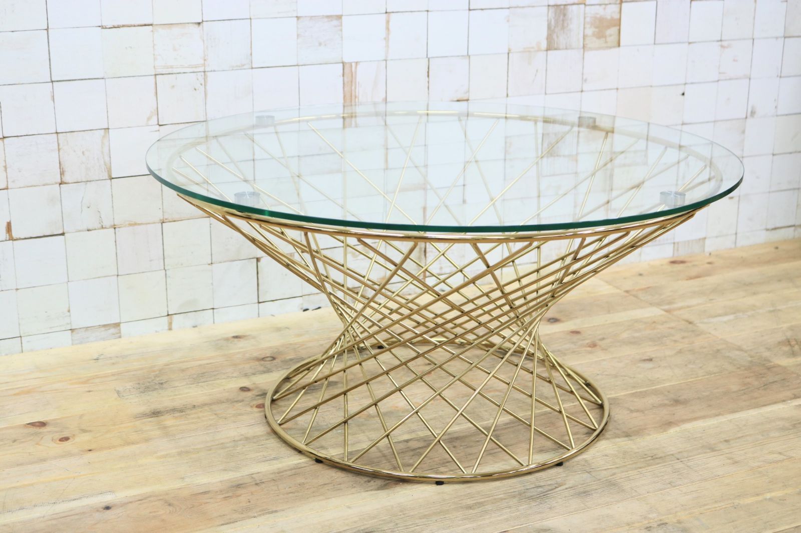 GMIK555 Francfranc フランフラン マーリア コーヒーテーブル センターテーブル ガラステーブル ガラス天板 定価約5.2万