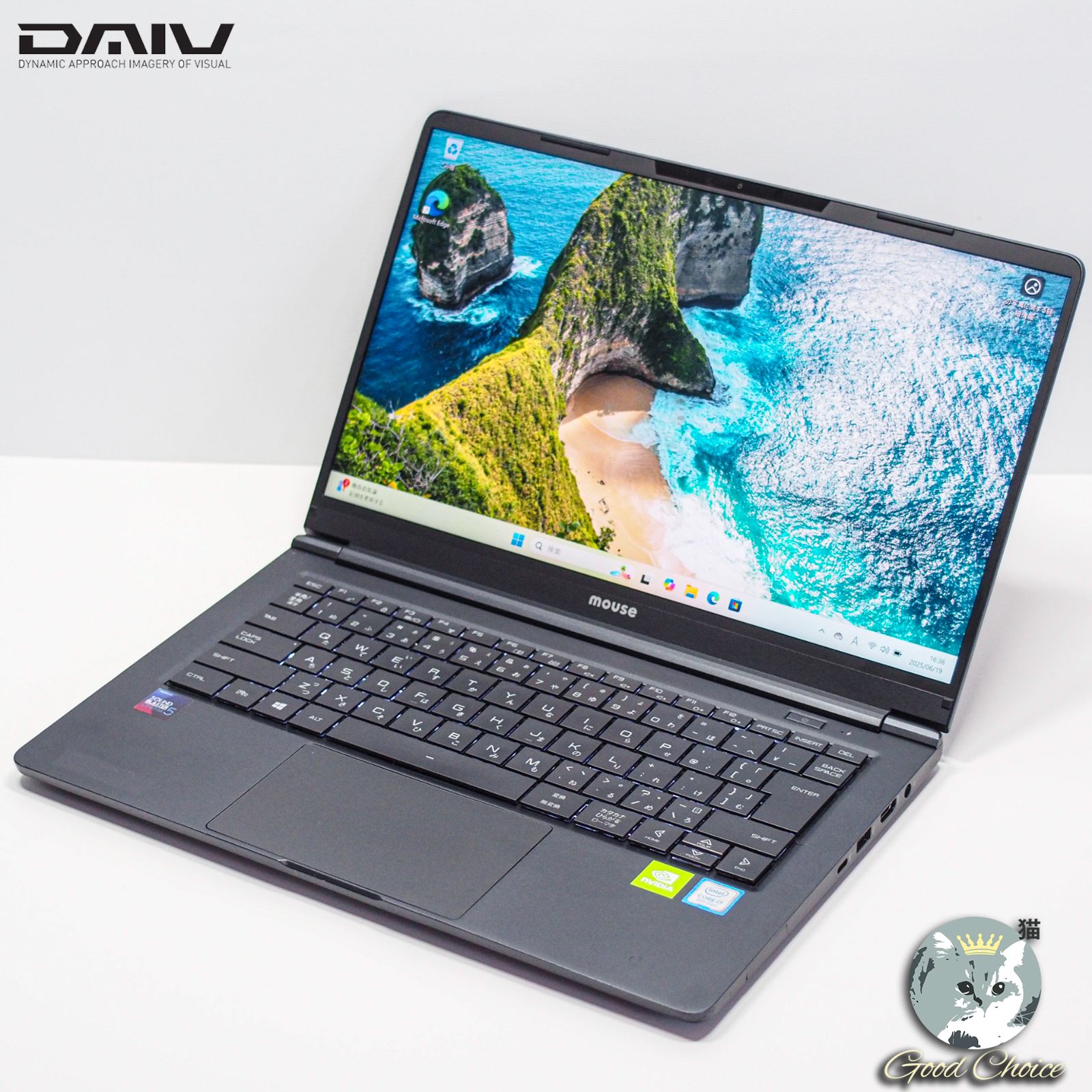 Mouse DAIV 1 TB SSD 16 GBメモリ Windows 11 pro NVIDIA MX250 ゲーミングノート 整備番号MU0603