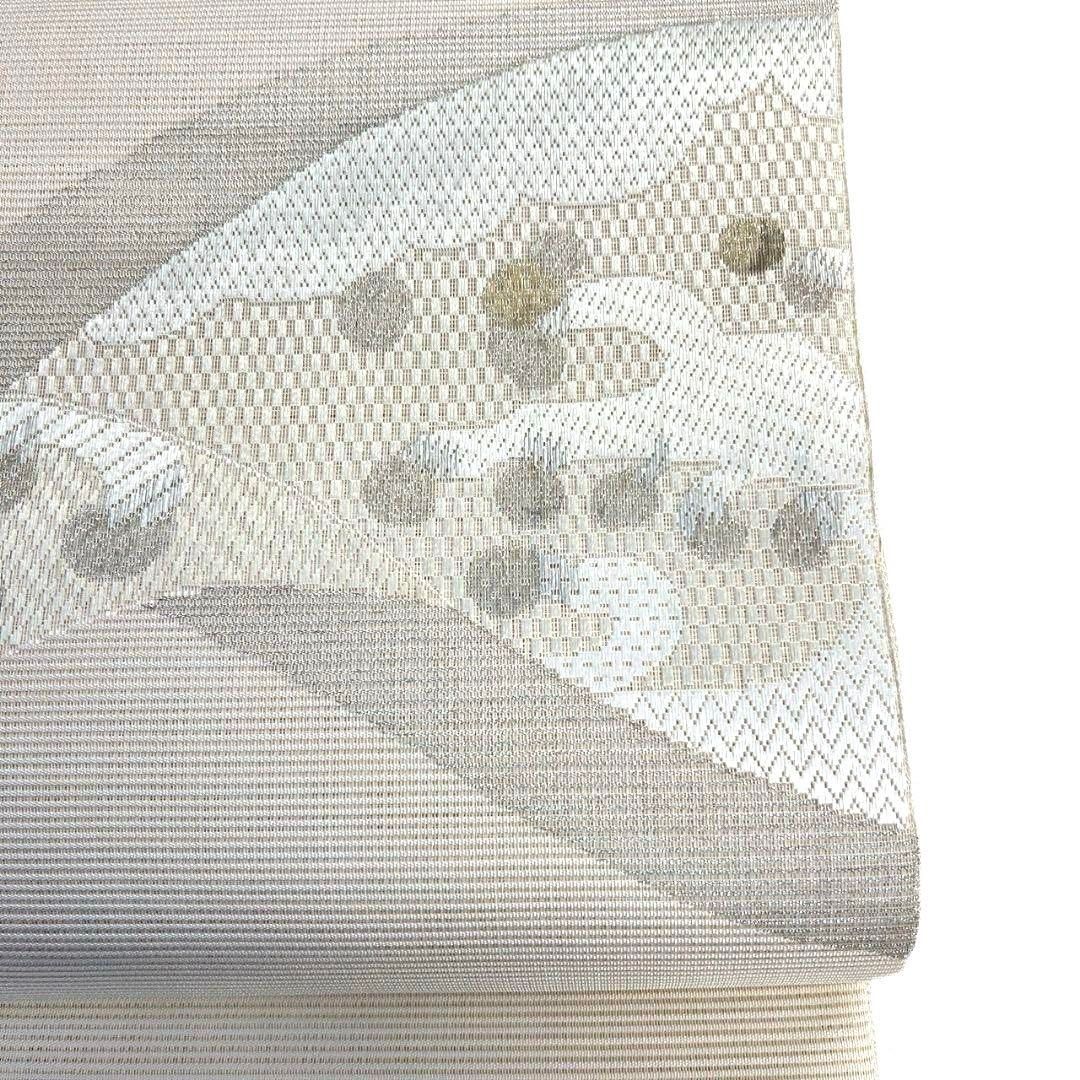 新品正規品  着物 袋帯 銀糸 金糸 波模様 絽 夏用 未着用 041a メルカリ - p 着物・浴衣