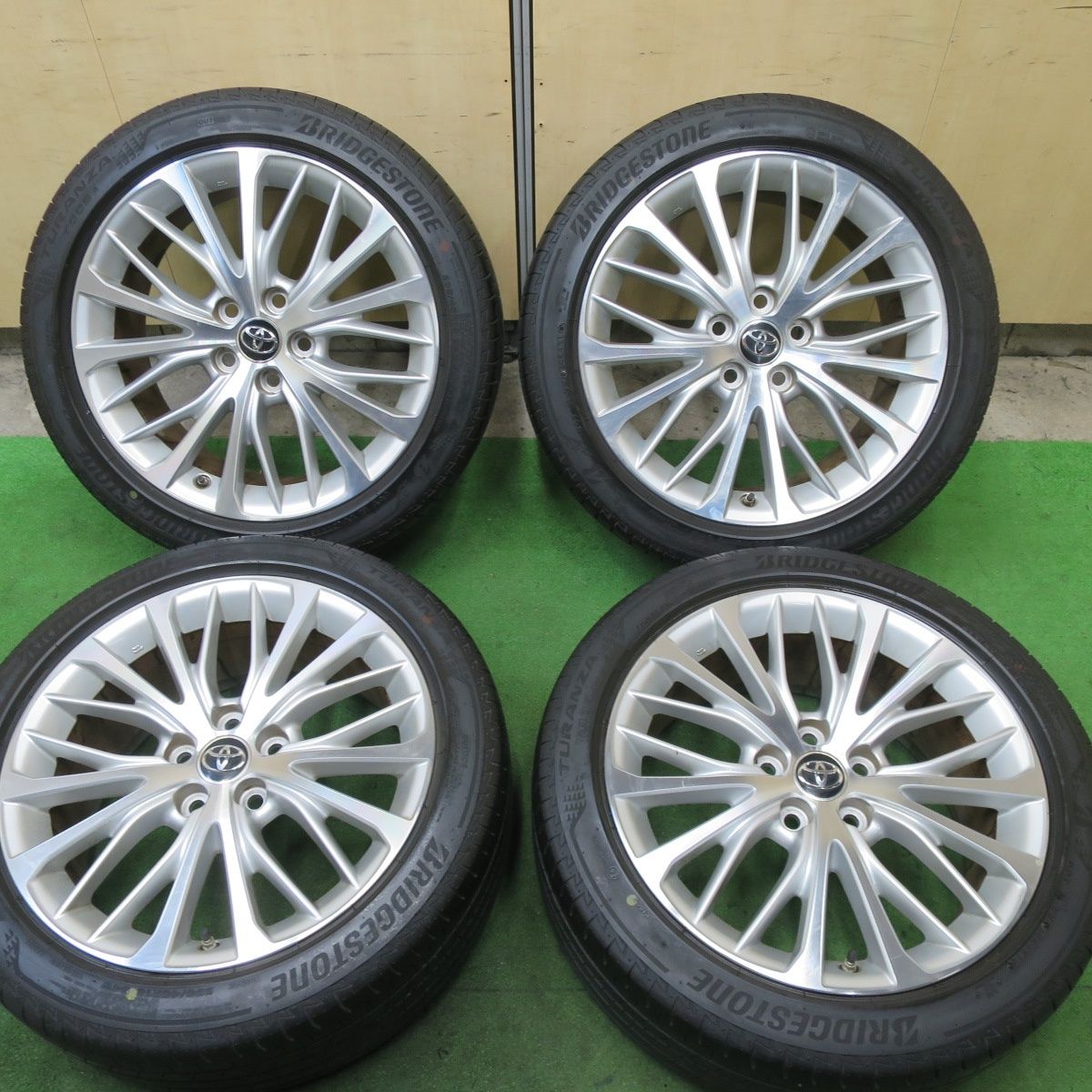 センサー付 バリ溝 キレイ 9.5分 トヨタ 70系 カムリ 純正 235|45R18 ブリヂストン トランザ T005A 18インチ PCD114.3|5H 5092403TTノ