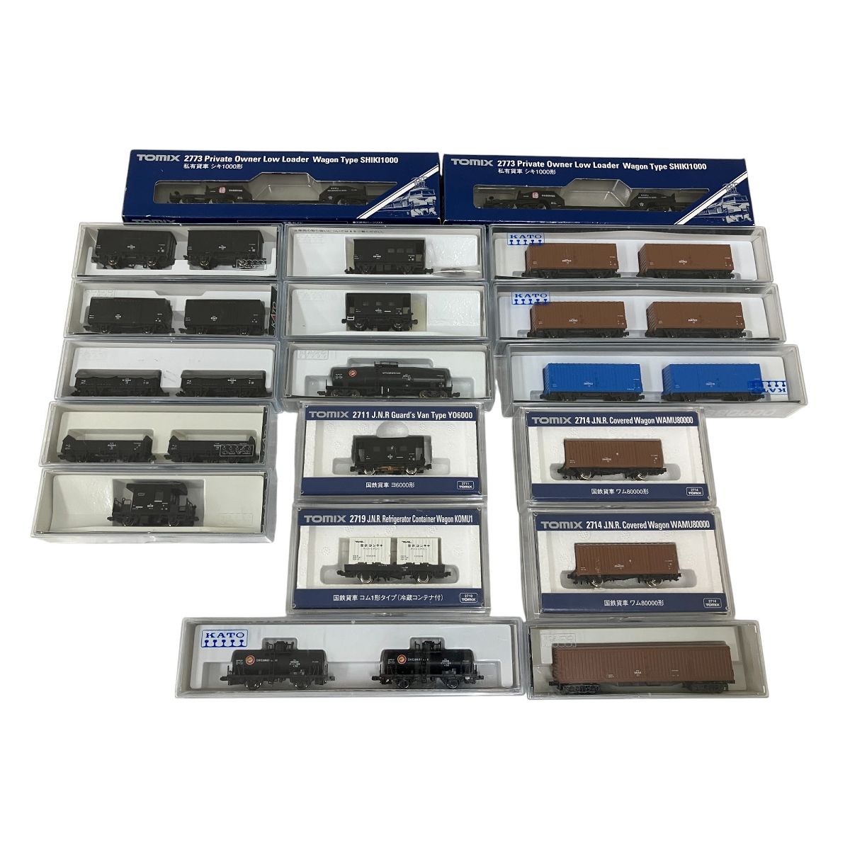 TOMIX KATO 貨車 コンテナ付き 鉄道模型 Nゲージ 19両おまとめ コレクターズアイテム O9932880