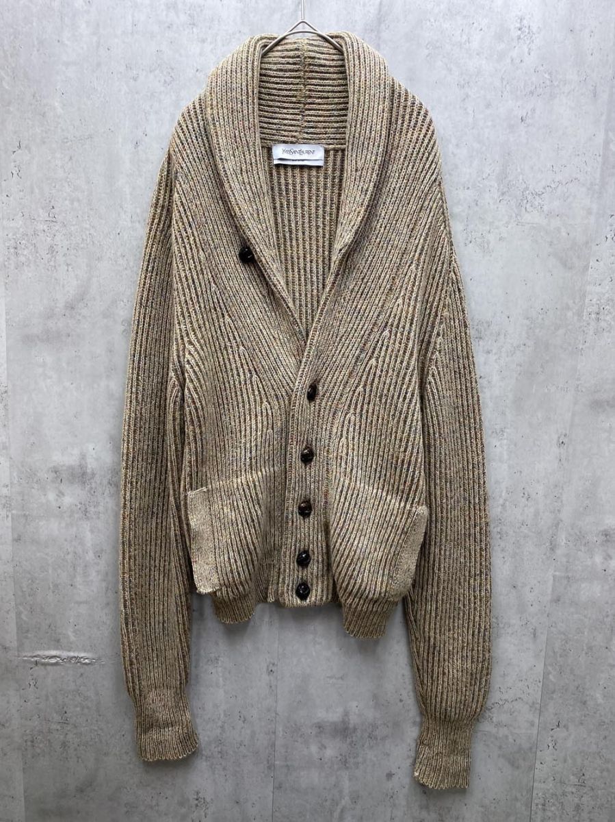 YVES SAINT LAURENT イヴサンローラン カーディガン sizeS|ベージュ ◆ ◎レディース