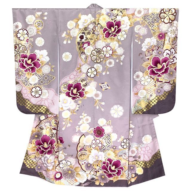 七五三 着物 7歳 オリジナルコーデセット 金駒刺繍 上質合繊 7歳