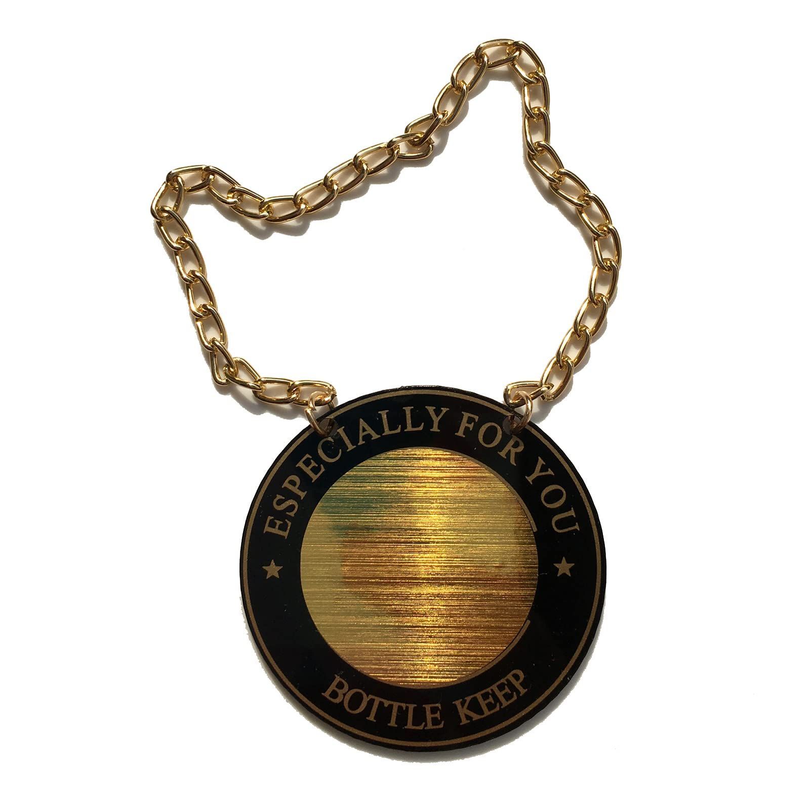 札 業務用 keep アクリル製 Bottle おしゃれ ボトルキーパー 丸型 ボトルネームプレート チェーンタイプ 入り Seagron