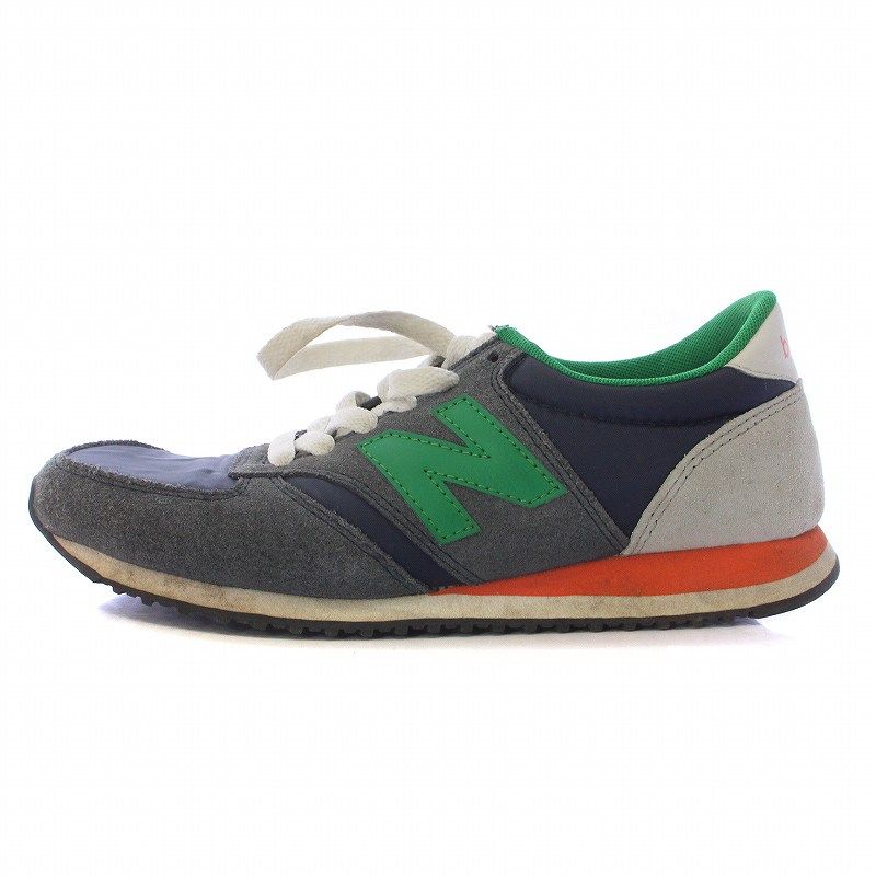 ニューバランス NEW BALANCE 420 スニーカー シューズ ローカット スエード ナイロン US5 23cm 紺 ネイビー 緑 グリーン  U420SNOG /KW - メルカリ