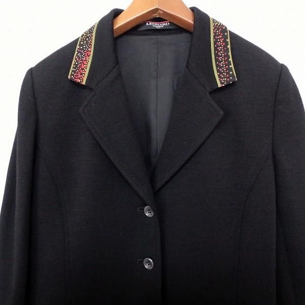 【タグ付　新品】レオナール　ジャケット　ブラック　38 楽天市場】レオナール ジャケットの通販