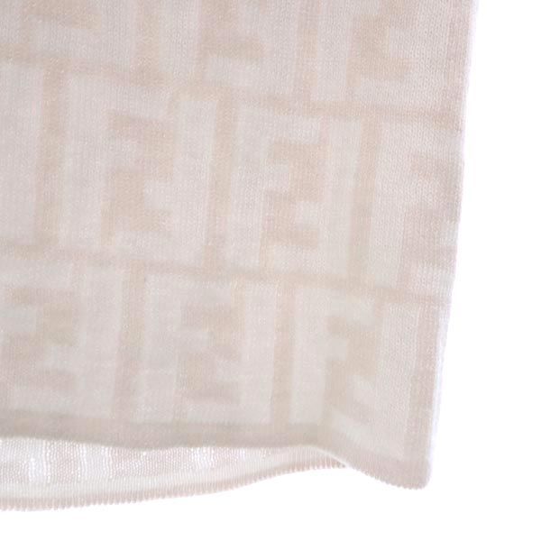 フェンディ イタリア製 ロゴ総柄 ワンピース 42 アイボリー系 FENDI  