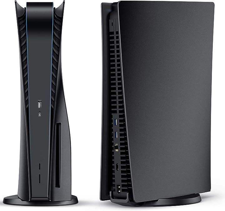 Benazcap ps5 カバー ハードカバー 通常版 交換用パネル 本体保護 防塵 傷防止 保護カバー ブラック( ブラック)