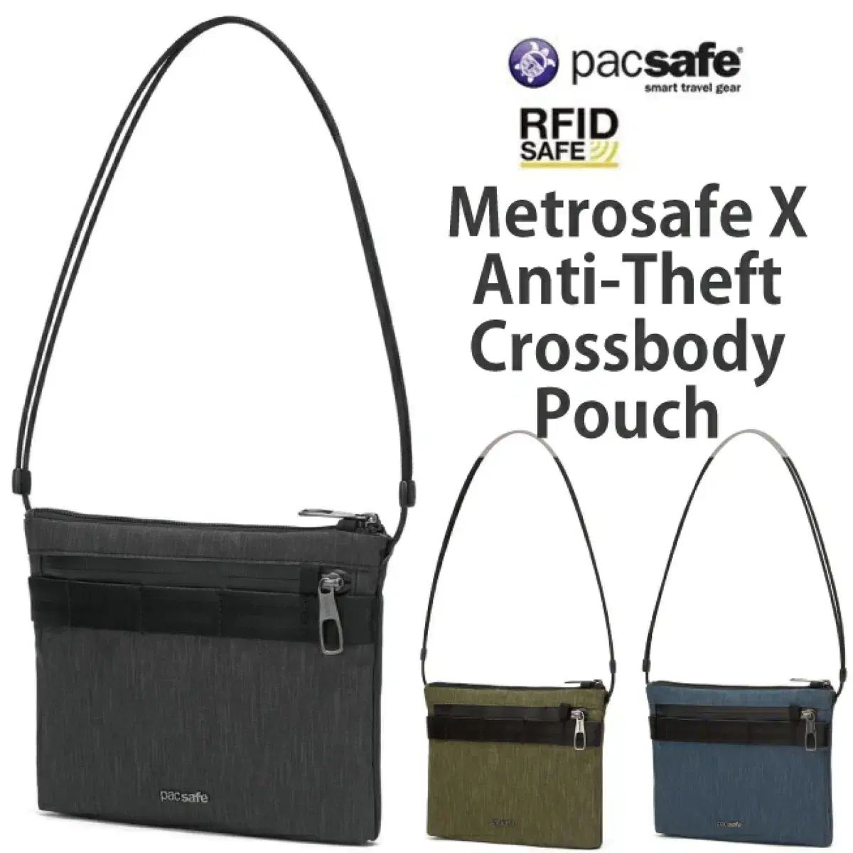 メトロセーフ X 盗難対策 クロス ボディ ポーチ RFID スキミング インターセプト