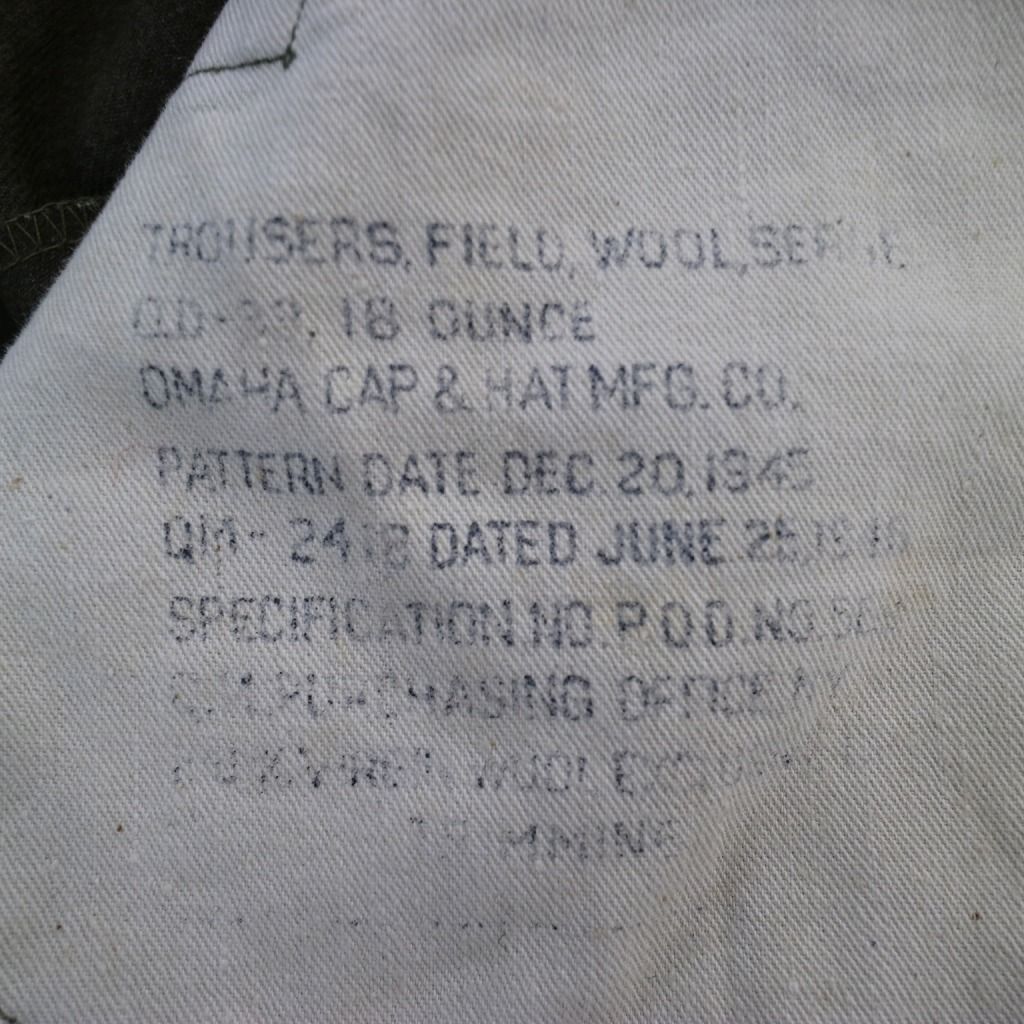 SALE/ 40年代 米軍実物 U.S.ARMY ウール フィールドパンツ ミリタリー
