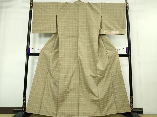 平和屋本店○極上 与那国花織 紬 摘要崎原キヨ作 証紙付き 逸品