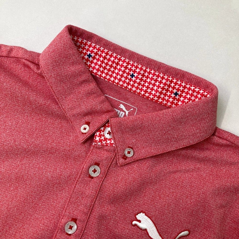 サイズ：M PUMA GOLF プーマゴルフ 半袖ポロシャツ ボタンダウン