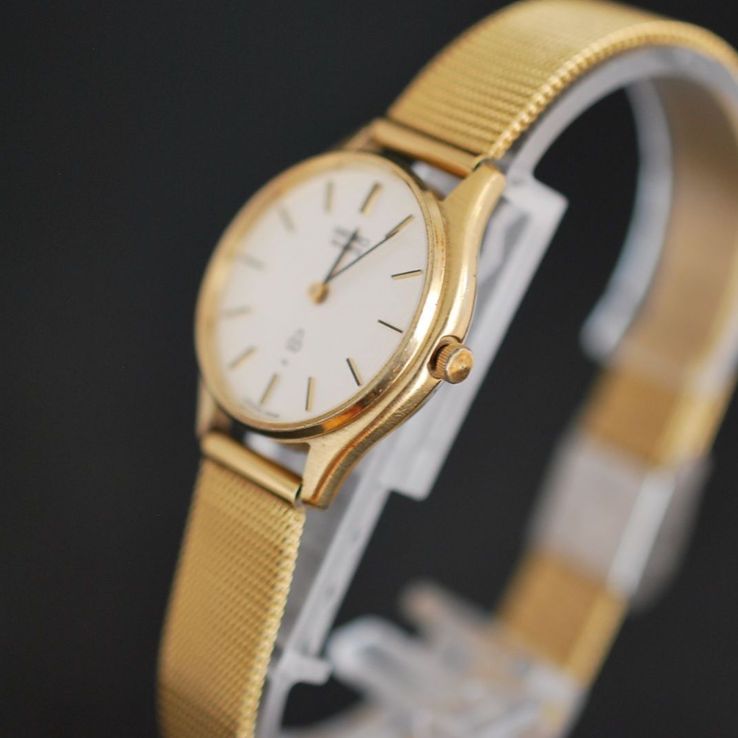 232【美品 稼働】Vintage Seiko 4130‐6030 Gold セイコー