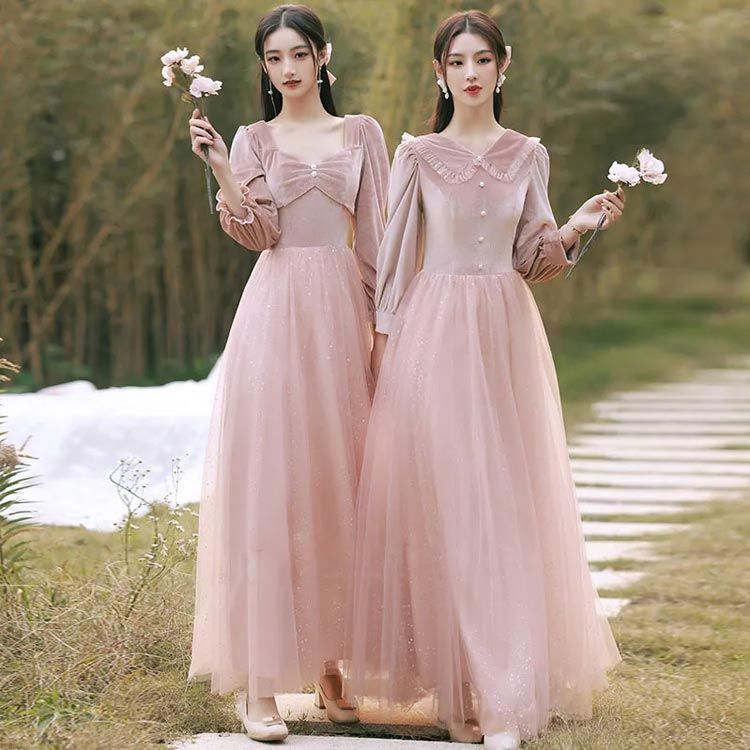 ロング丈 結婚式 ピアノ ワンピース ロング パーティードレス 膝下