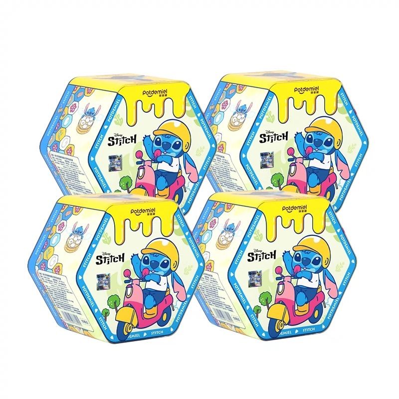 4点 ｜ Disney Stitch スティッチ 吃喝玩乐” 飲食したり遊んだりする ” 中国 ブラインドボックス キーホルダー キーリング ペンダント モデル ｜ふわふわ｜触って感じる blue 4点