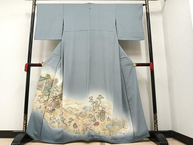 難あり　新品　着物　色留袖　寿光織　オシャレ紋入り　未仕立て　正絹　値下げ交渉可 難あり 新品 着物 色留袖 寿光織 オシャレ紋入り 未仕立て 正絹